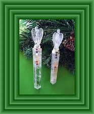 Crystal Quartz ANGEL WAND, CHAKRA WAND With ANGEL, Crystal Quartz WAND