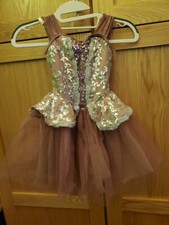 Girl  s Ballet Dance Costume Weissman Size XSC Pink Ivory Built In Leotard Tutu