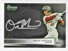 Oscar Mercado Auto 22/25 Bowman Black Collection Autographs 2013 Bowman