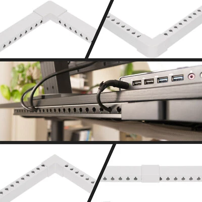 Kabelorganizer Kabelkanal flex für Schreibtisch weiß Kabelführung Set