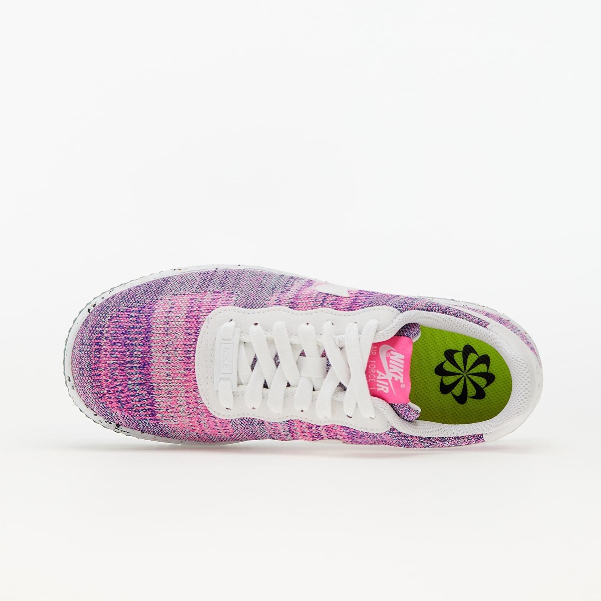 New Women's Nike AF1 Crater Flyknit in Fuchsia Glow/White-Pink