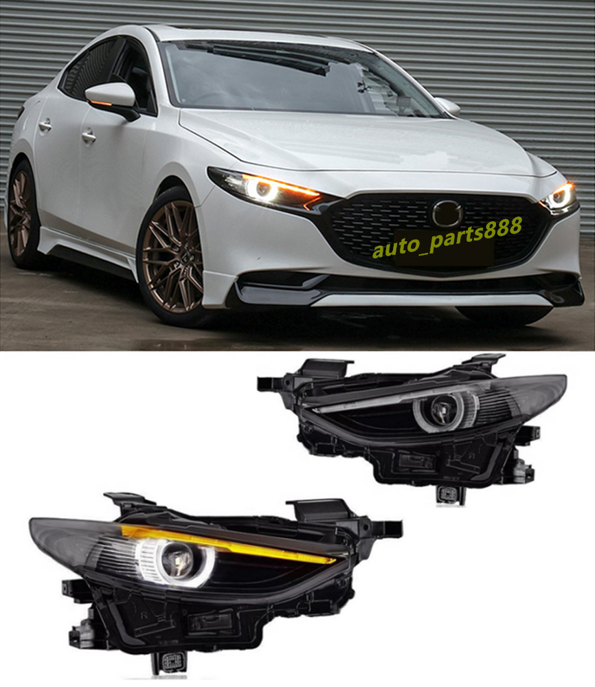 2PCS LED Headlights For Mazda 3 2020-2021 DRL Projector Turn