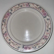 Grace By Lynns China Dinner Plate 10.5" Pink Roses Green Border