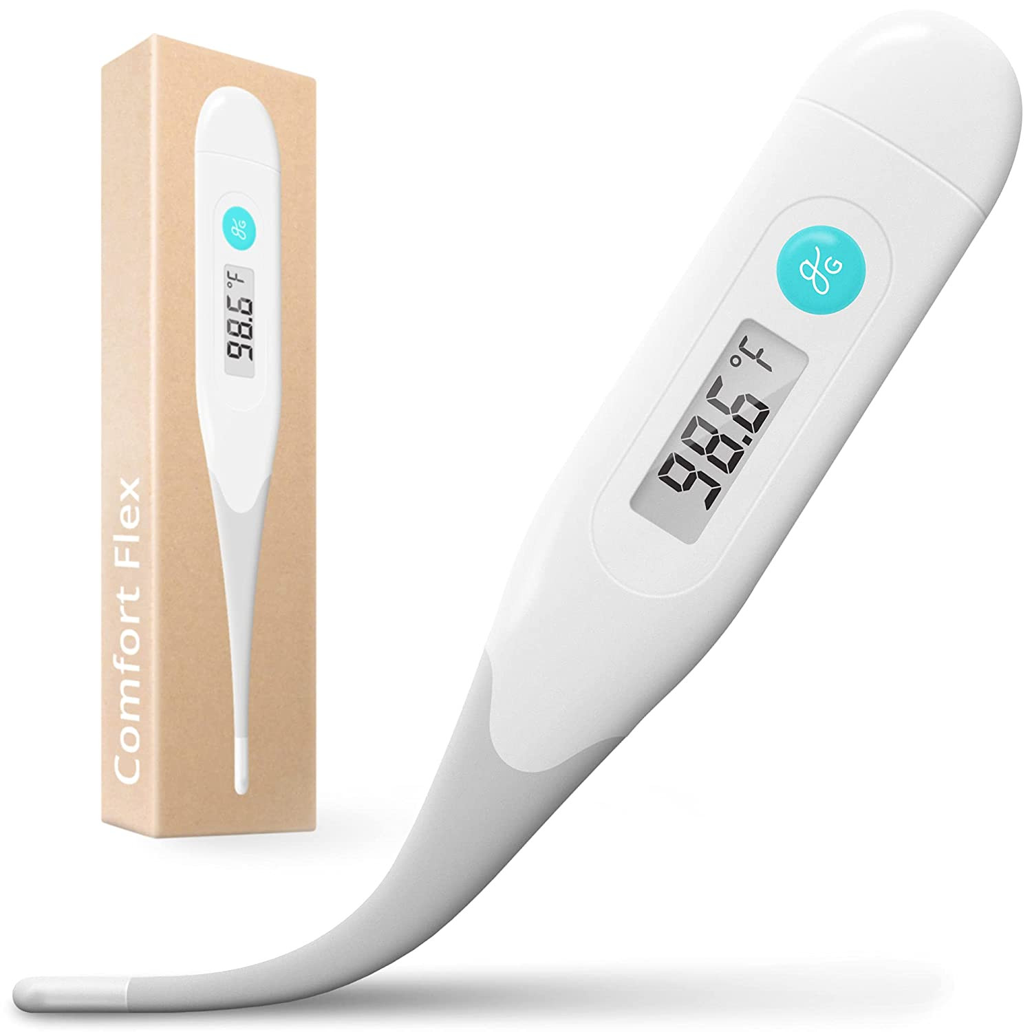 Digital Oral Thermometer - an Accurate Thermometer with a Flexible Tip, Measures