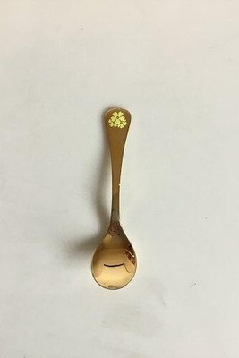 Georg Jensen Annual Tee Spoon 1985 IN Gilded Sterlingsilber