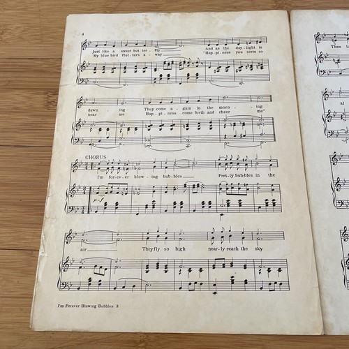Vintage Noten - I'm Forever Blowing Bubbles - 1919 Kenbrovin & Kellette - Bild 4 von 9
