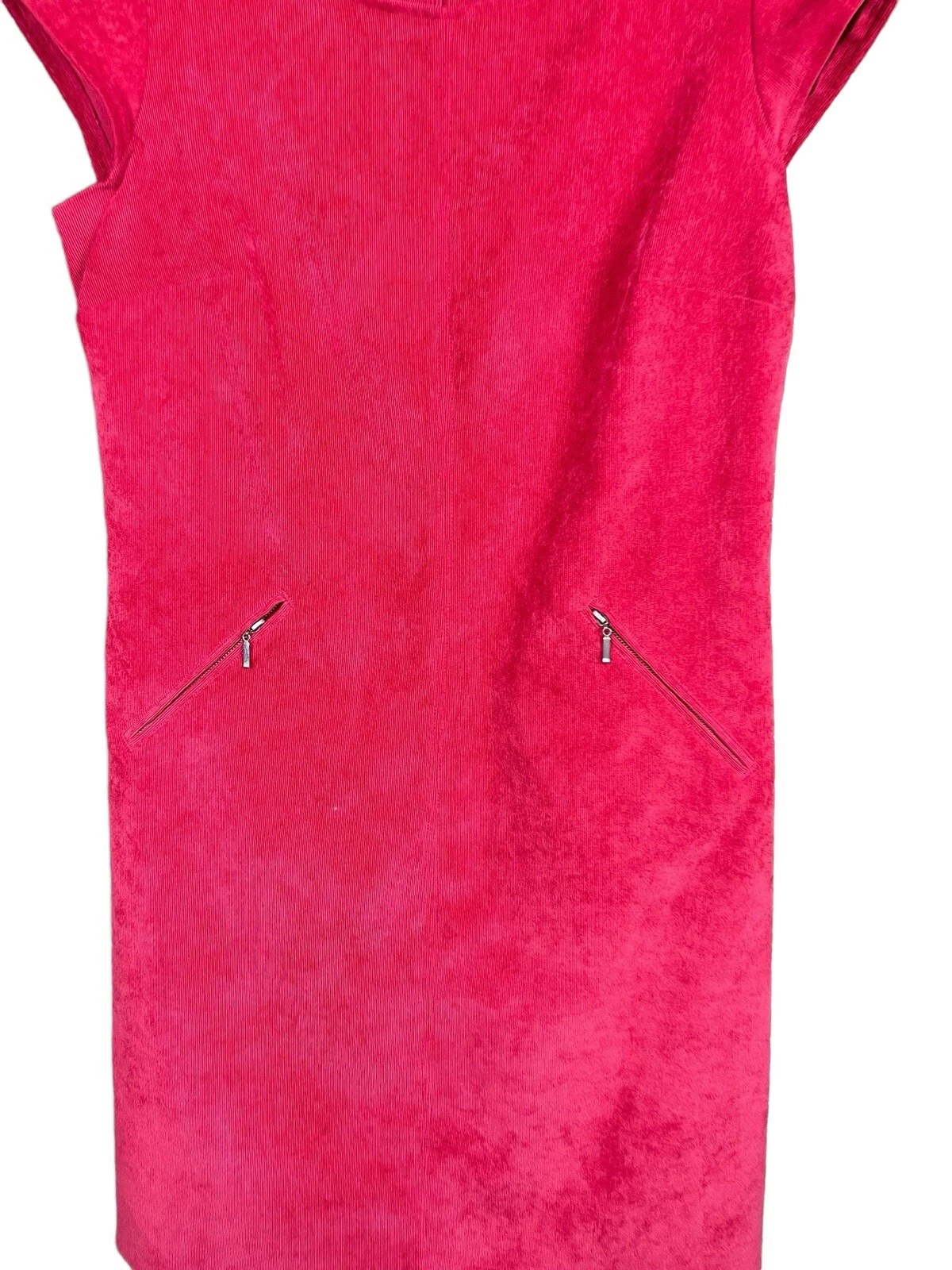 VETEMENTS Abito da donna arancione rossastro Sharagano taglia 10 velluto a coste con tasche