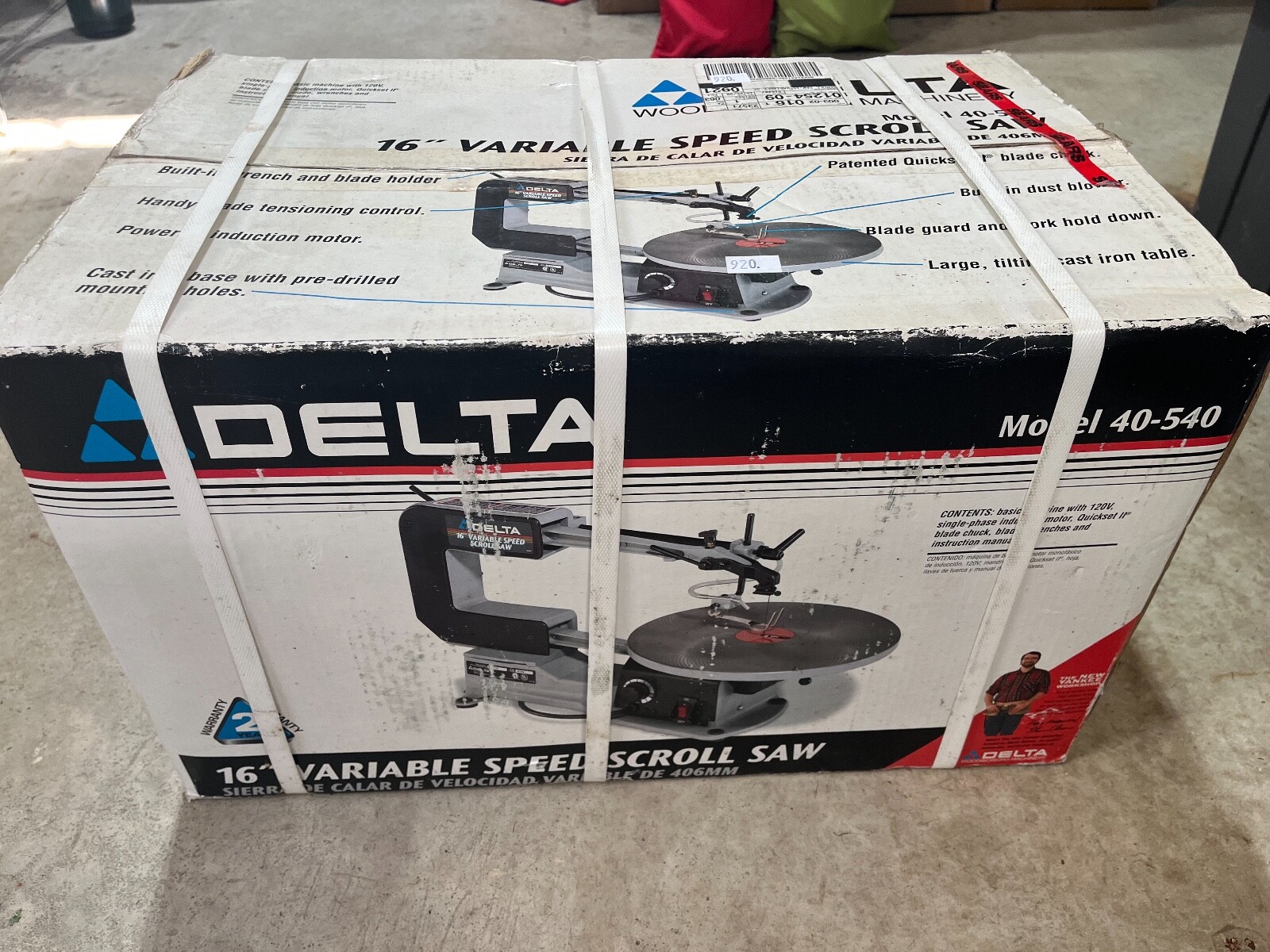 Delta 16" Heavy Duty Scroll Saw, 2 Speed, Cast Iron Model 40540 eBay