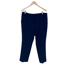 Talbots High Waist Hampshire Ankle Pants Size 14WP Plus Petites Navy Blue