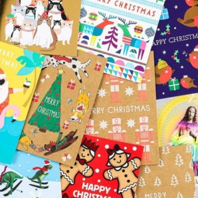 Paperchase Christmas cards pack of 60 assorted designer cards with