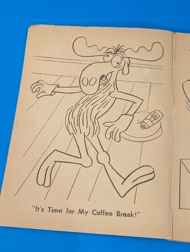 Vtg 70s Bullwinkle Coloring Book - 1971 Whitman USA - Partially Colored / Used - Picture 17 of 24