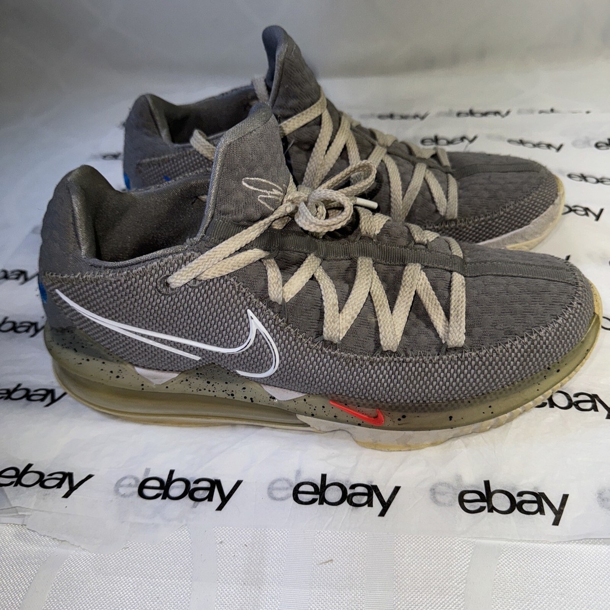 Nike Lebron 17 Low Particle Gray Men CD5007-004 Basketball 