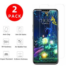 2-Pack Premium Real Tempered Glass Screen Protector Film For LG V50 ThinQ 5G