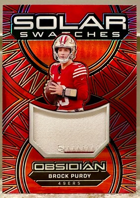 JERSEY NUMBER MATCH! 2024 Panini Obsidian Red Patch Brock Purdy 13/75! 49ERS!