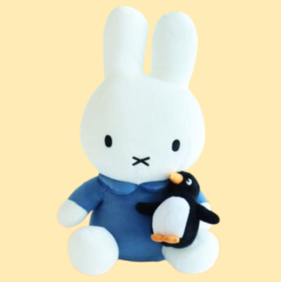 Miffy Official Plush Doll : Penguin Miffy Blue 10.5