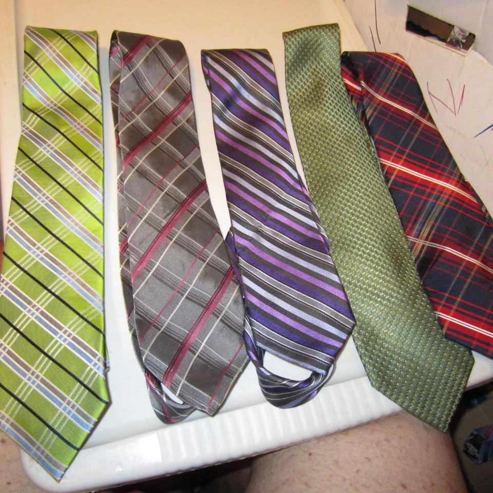 Croft And Barrow Lot of 14 Mens Neck Tie SILK Various Patterns - Изображение 3 из 4