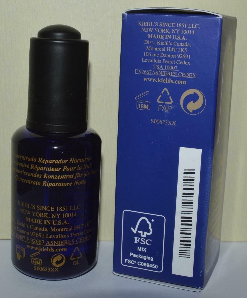 KIEHL'S Midnight Recovery Concentrate Face Oil 1 FL OZ FULL SIZE