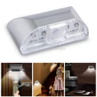 NEW 4LED Sensor Light Auto PIR Infrared Wireless Keyhole Motion Detection Bright