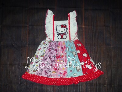 NEW Boutique Hello Kitty Girls Sleeveless Panel Twirl Dress