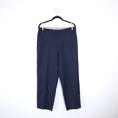 Vintage Burberry London Men's Size 34 Trouser Marled Navy Blue