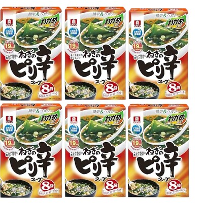 Riken Wakame Soup Spicy Green Onion Soup Waku Waku Family Pack 8 bags x 6 boxes