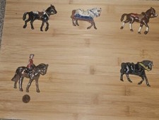 Britains Vintage Lead Soldiers Horses Accessories Lot 6