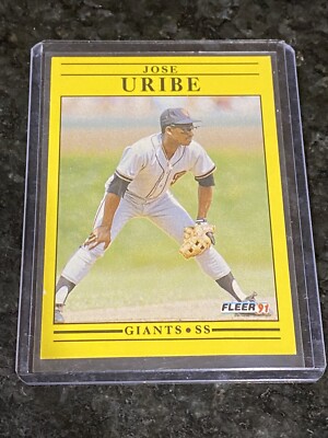 1991 Jose Uribe card 275 Birth Year Error & Missing . In USA; Near Mint!  RARE! | eBay