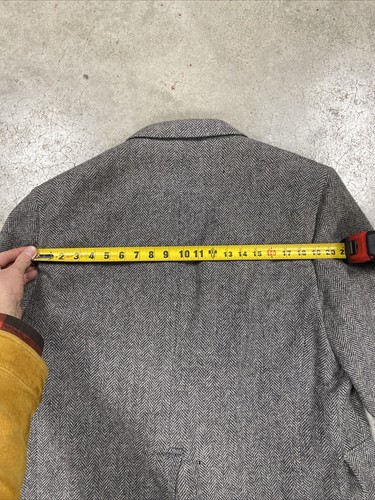 Blazer vintage Nordstrom lana spina di pesce uomo 46 cani regolari grigio made in USA - Foto 24 di 24