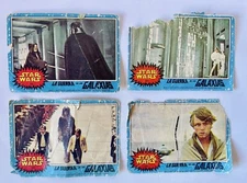 STAR WARS BLUE 1978 CARD STANI ARGENTINA TOPPS damaged lot x4 Darth Vader Luke