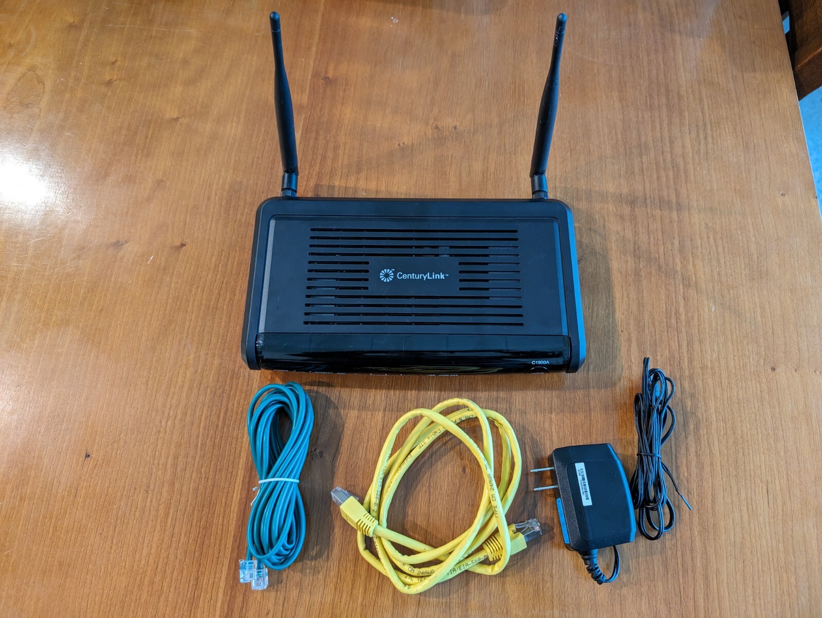 CenturyLink Actiontec C1900A 4-port DSL Modem/Wireless Router w/cables ...
