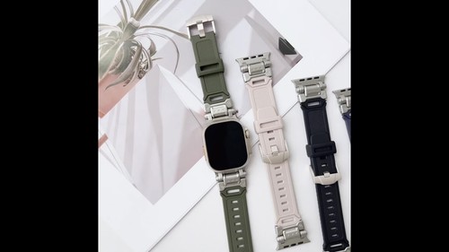 Armor TPU Band For Apple Watch Ultra2 / Ultra 49mm Durable Metal Connector Strap - 第 1 支影片,共 1 支
