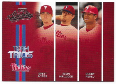 2005 Absolute Memorabilia Myers Millwood Abreu /200 Team Trios #TT-7