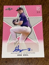 GAGE ZIEHL 2020 Leaf Perfect Game PINK AUTOGRAPH #2/3 HURRICANES YANKEES RED SOX