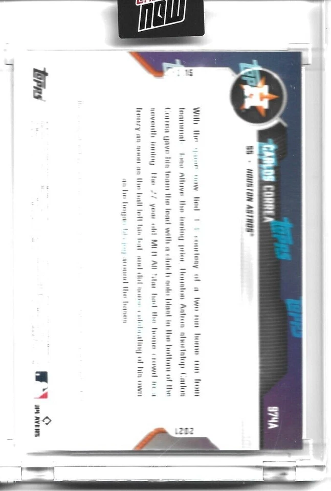 sports cards Carlos Correa 2021 Topps Now Auto HR In ALCS Game 1 SN 46/99 #974A - Image 2 of 2