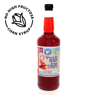 Hypothermias RED HOT Flavor Syrup 🍧 Snow Cone machine Shaved Ice QUART