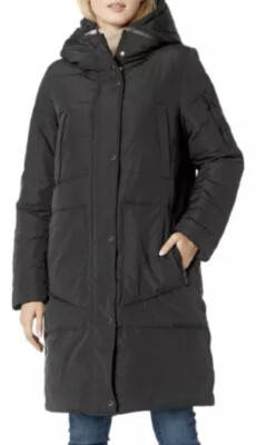 Andrew Marc X6907 Women's Reversible Down Pillow Parka in Black Size M