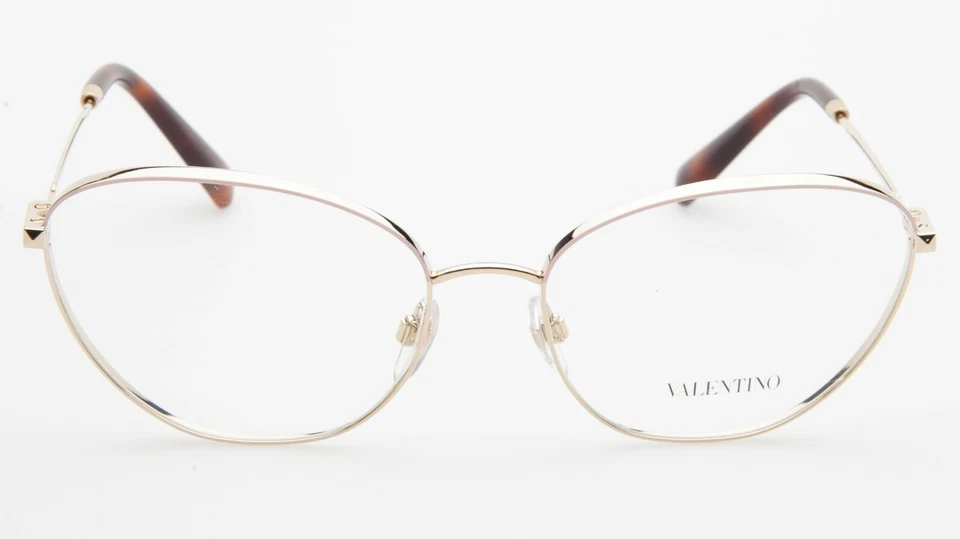NEW VALENTINO VA 1010 3035 LIGHT GOLD /PINK EYEGLASSES GLASSES 53-17-140mm Italy — 第 2/4 张图片