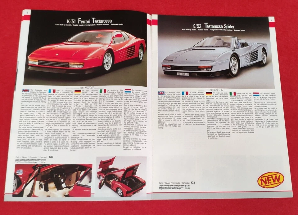 CATALOGO ORIGINALE POCHER 1989 MODELLI 1/8 BROCHURE MODELLISMO RIVAROSSI ITALY - - Immagine 4 di 4