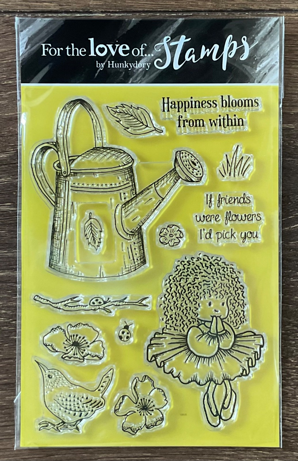 HUNKYDORY For The Love Of Stamps “Happiness Blooms” Clear Stamp Set / NEW