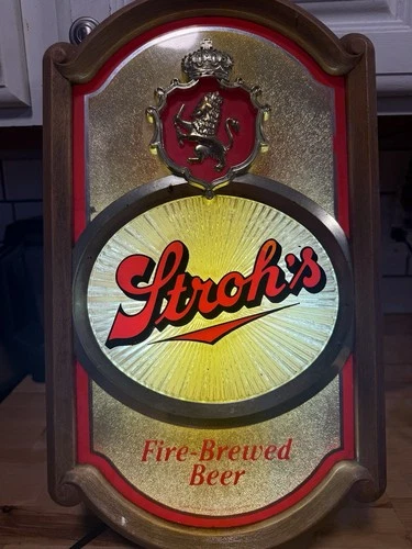 Strohs Beer Illuminated Plug in Light Sign- Vintage