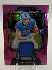 2023 Sam LaPorta RC #RG-SL Panini Prizm Rookie Gear Pink Prizm Patch | Lions