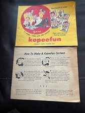 Vintage Lot Magic Copy Paper Kit 1965  Kopeefun Kartoons Magic Copy Paper Kit