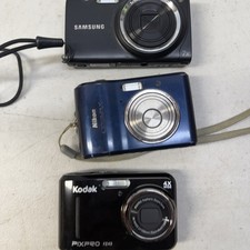 Nikon COOLPIX Samsung Kodak Compact Digital Camera Set For Parts or Repair