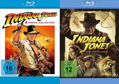 Indiana Jones - Teil 1-4+5 Rad des Schicksals im Set # 5-BLU-RAY