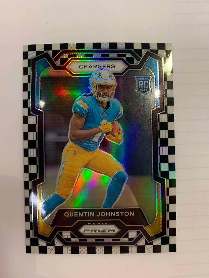 2023 Panini Prizm - Rookies Quentin Johnston #353 Black & White Checker Prizm