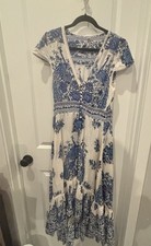 Spell and The Gypsy Hotel Paradiso Bluebird Maxi Dress Sz M GUC