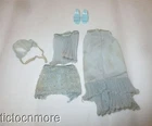 VINTAGE BARBIE DOLL FASHION CLOTHES #919 UNDERGARMENTS LIGHT BLUE HEELS