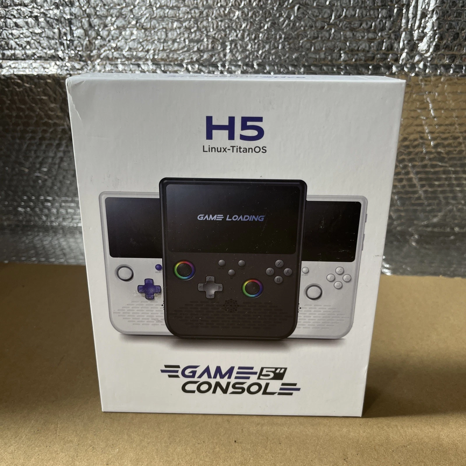 H5 Handheld Retro Game Console 64gb 5inch Screen Dual RGB Joystick Portable