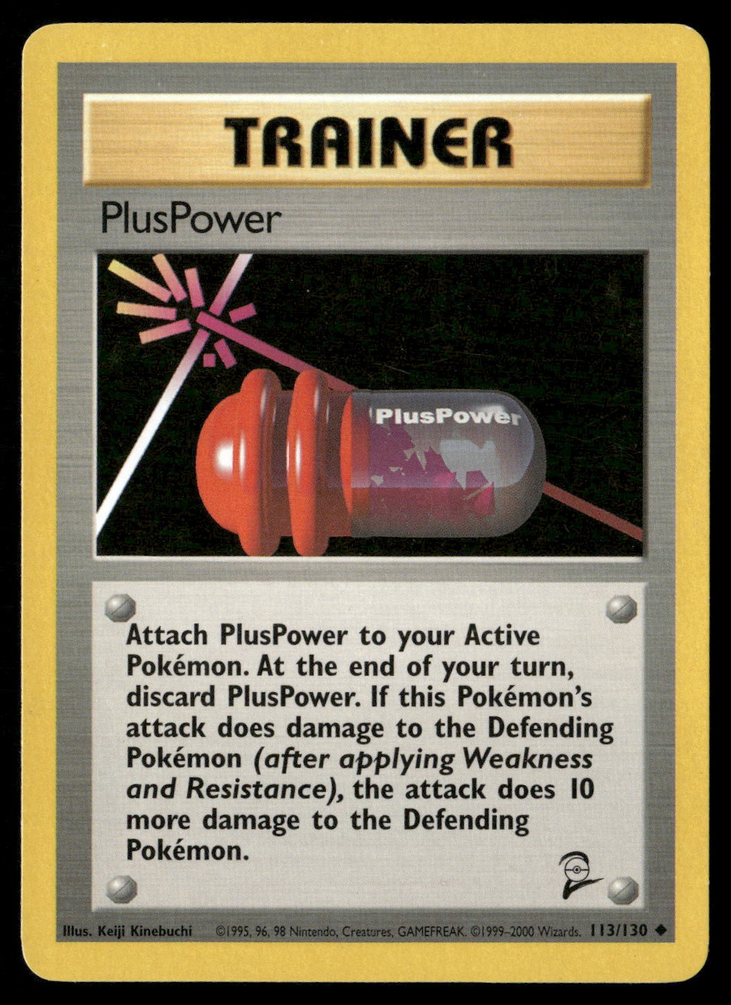 PlusPower 113/130 Uncommon Base Set 2 Pokemon Lightly Played