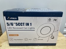 6 Pack 5/6 inch 5CCT LED Recessed Lighting, Dimmable, 11W 100W, 1100LM, 2700K...